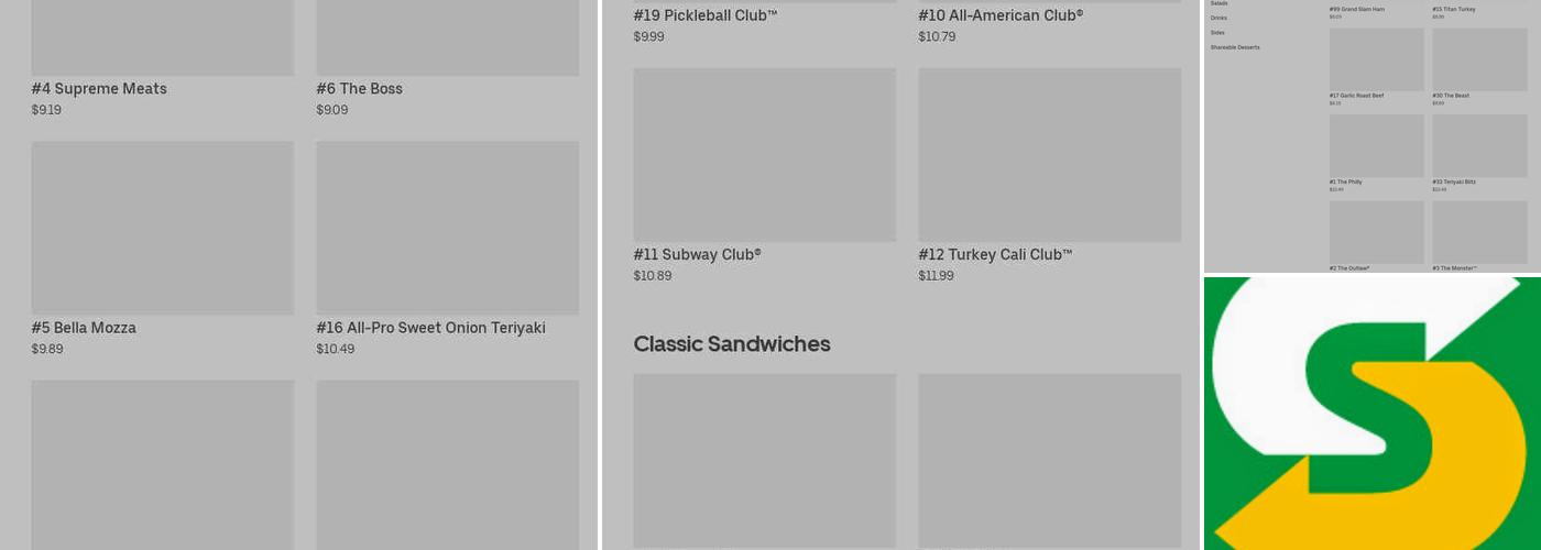 Subway Restaurants Menu