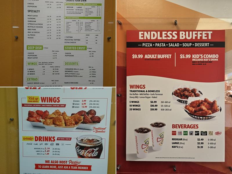 Cicis Pizza Menu