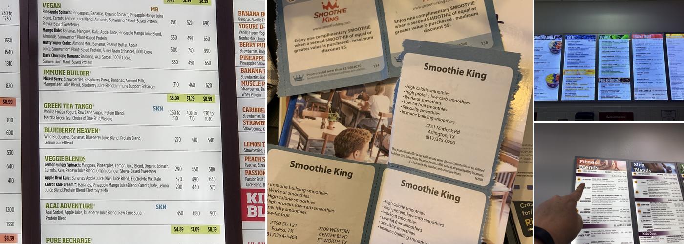 Smoothie King Menu