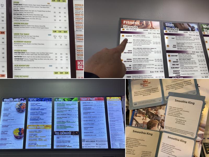 Smoothie King Menu