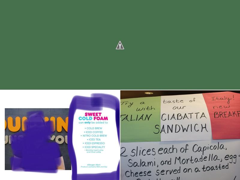 Dunkin' Menu