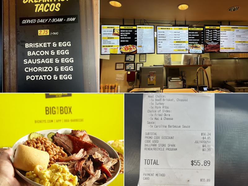 Dickey's Barbecue Pit Menu