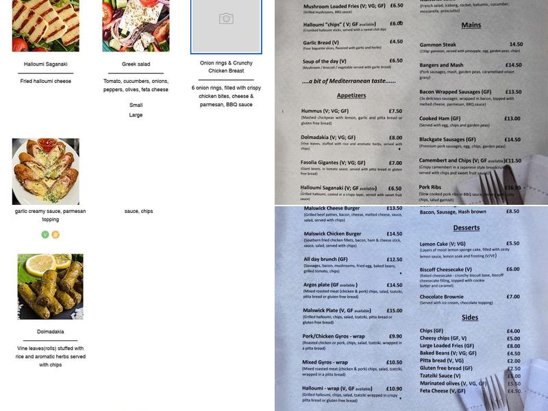 Charlotte Cafe @ Malswick House Menu