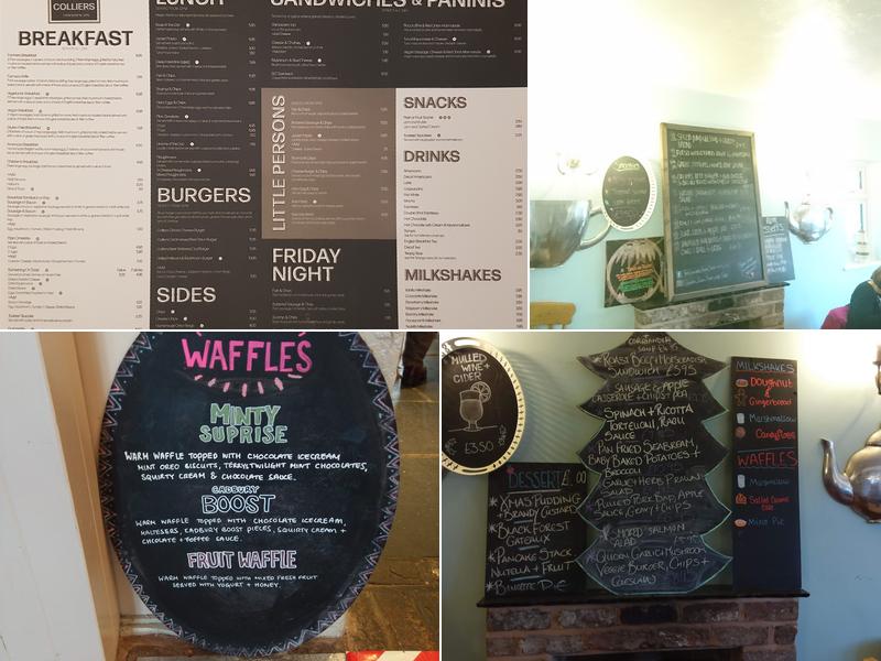 The Colliers Farm Shop and Cafe Menu