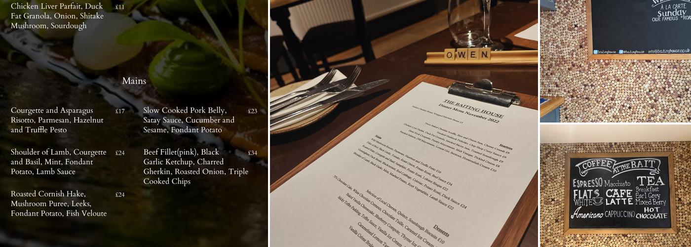 The Baiting House Menu