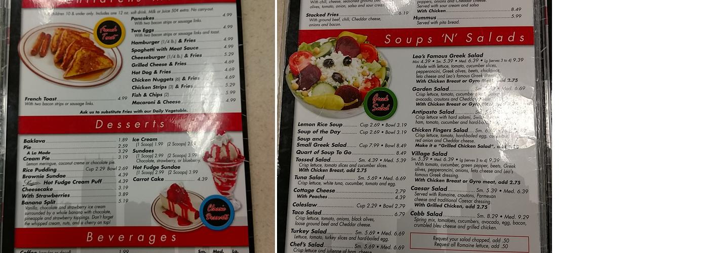 Leo's Coney Island Menu