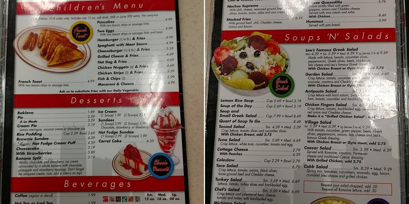 Leo's Coney Island Menu