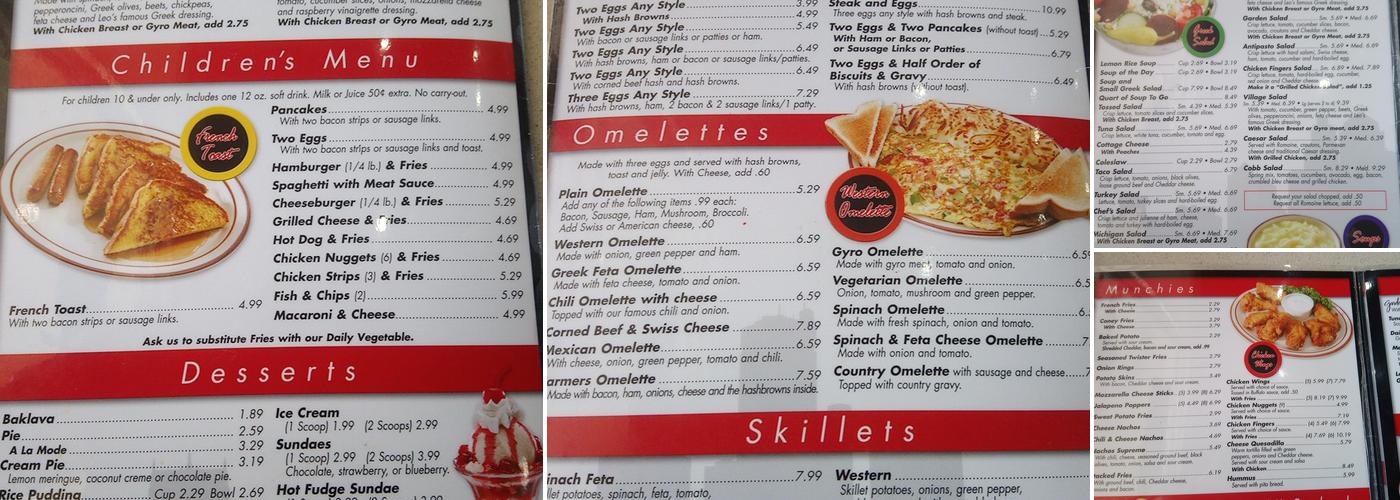 Leo's Coney Island Menu