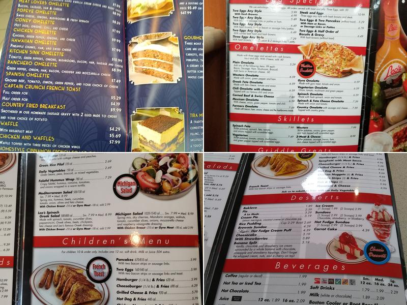 Leo's Coney Island Livonia 8 mile Menu
