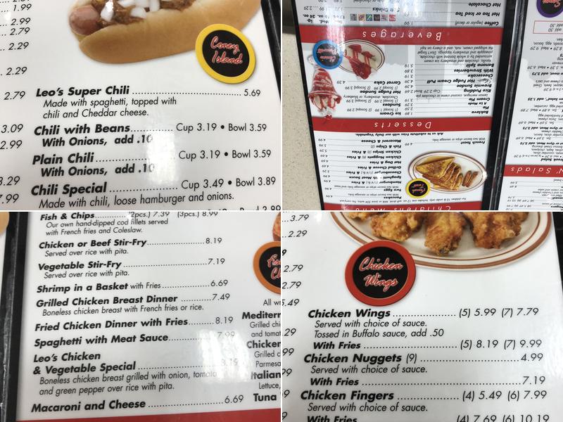 Leo's Coney Island Menu