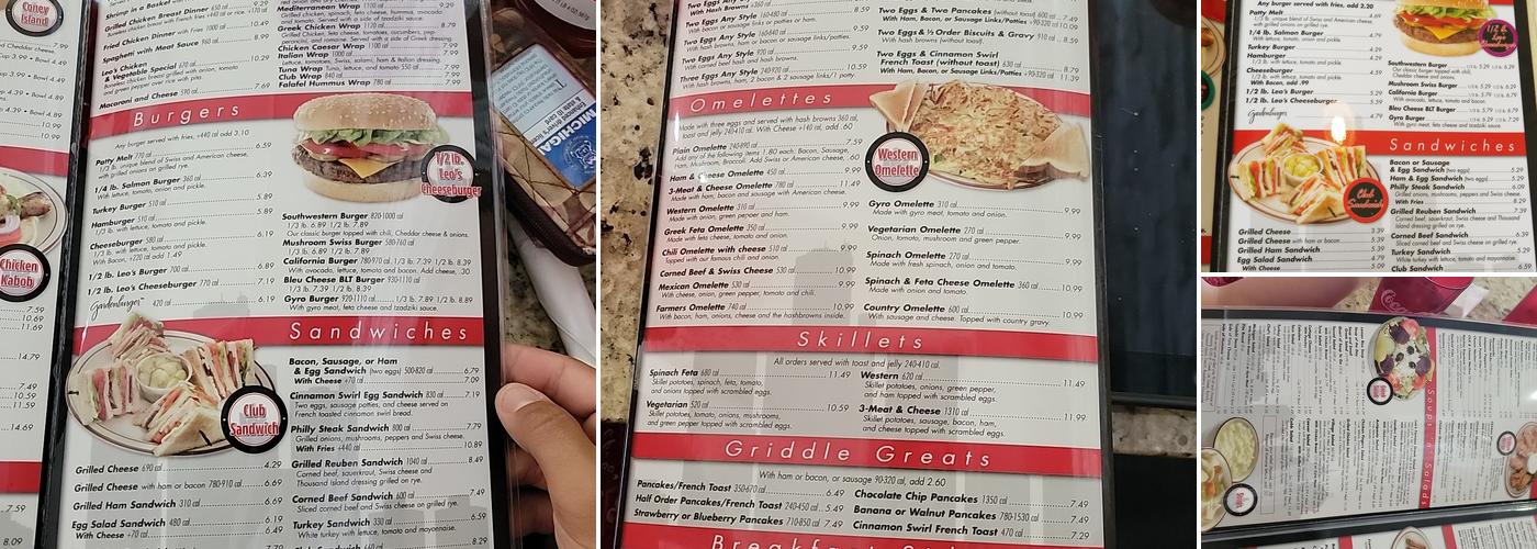 Leo's Coney Island Menu