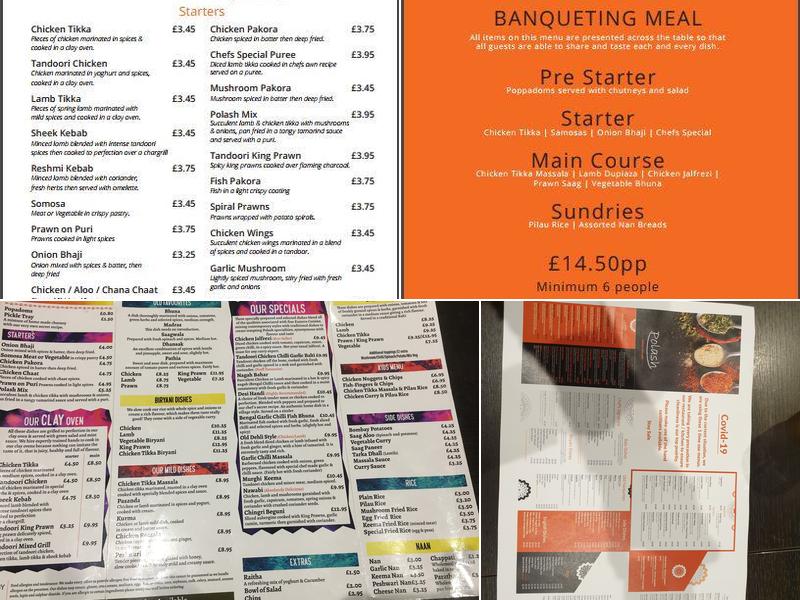 Polash Restaurant Menu