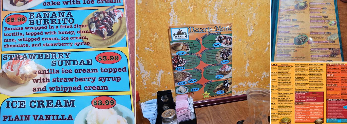 El Patron Grand River Menu