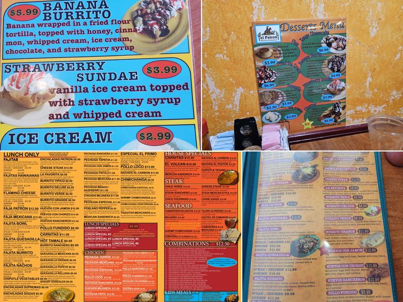 El Patron Grand River Menu