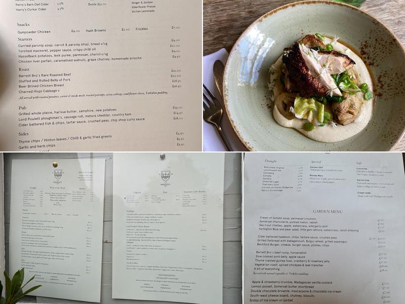 Lord Poulett Arms Menu