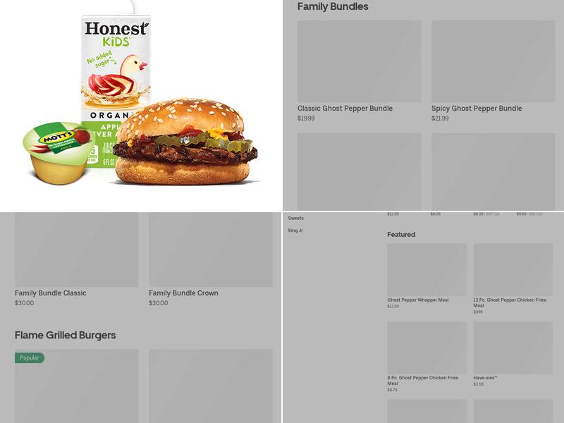 Burger King Menu