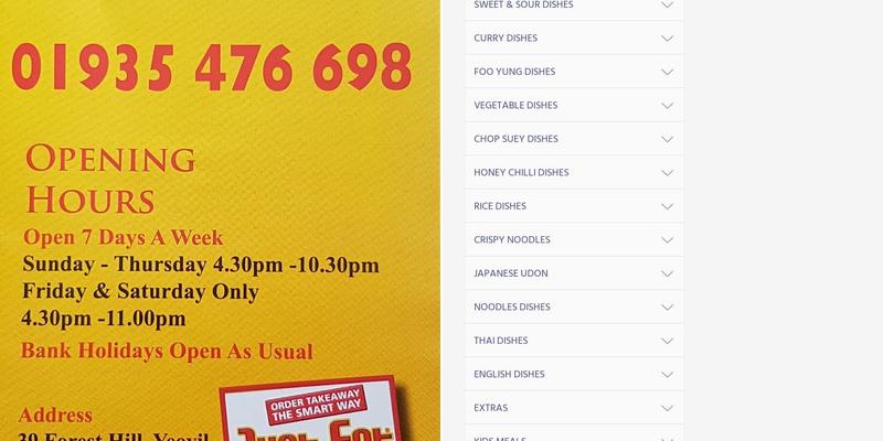 Busy Bee Chinese Takeaway Menu