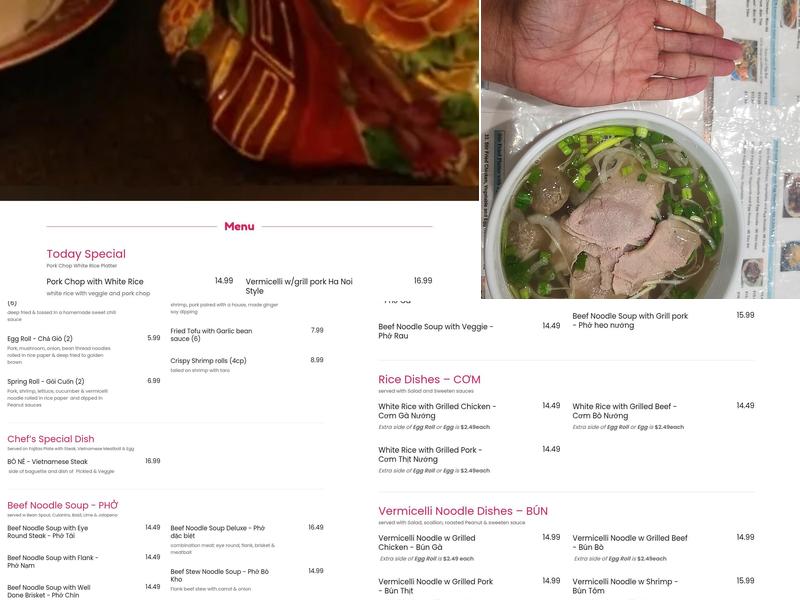 Bo Ne Restaurant Menu