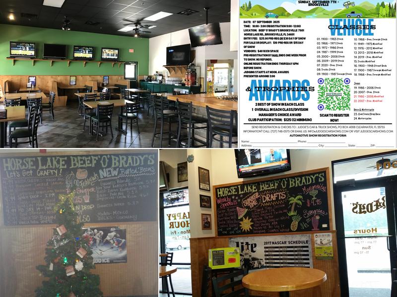 Beef 'O' Brady's Menu