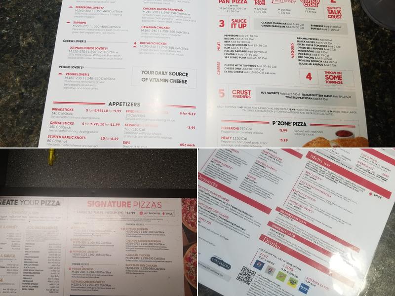 Pizza Hut Menu