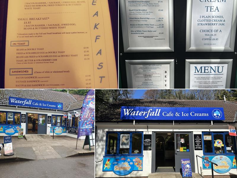 Waterfall cafe & Ice creams Ltd Menu