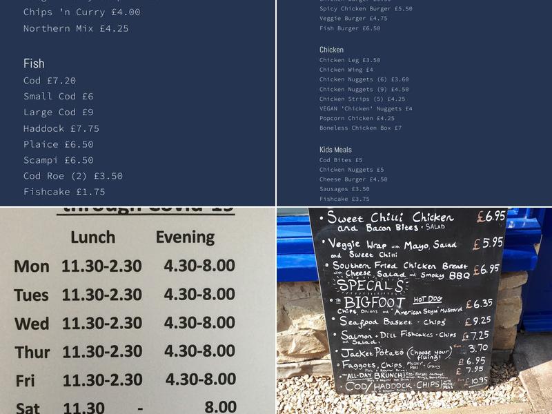 Tuckers Takeaway Cheddar Menu