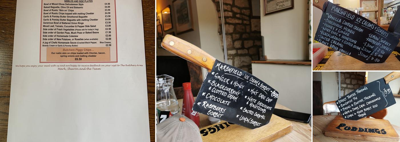 Butchers Arms Menu