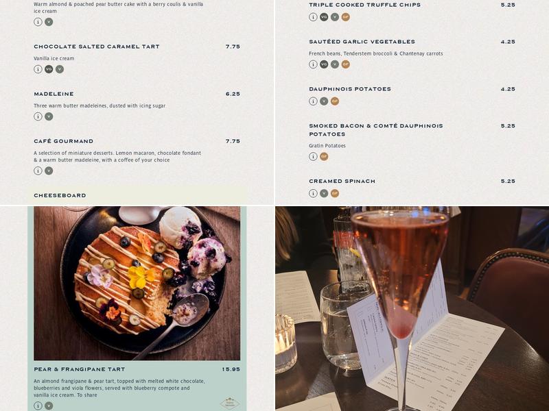 Côte Cheltenham Menu