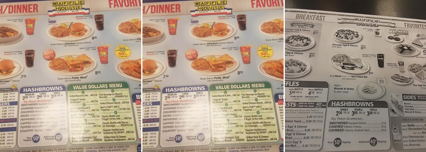 Waffle House Menu