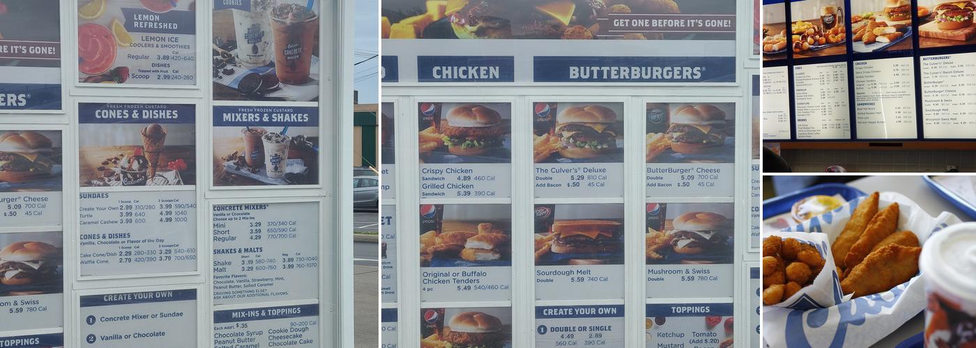 Culver’s Menu