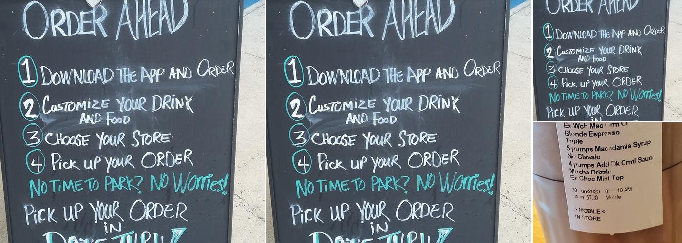 Starbucks Coffee Company Menu