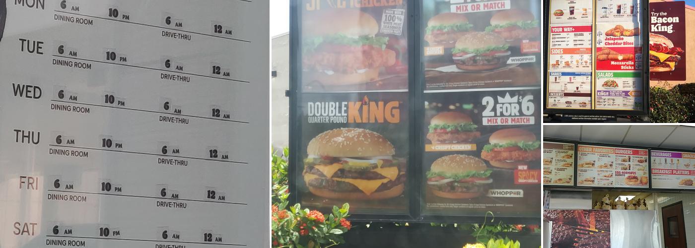 Burger King Menu