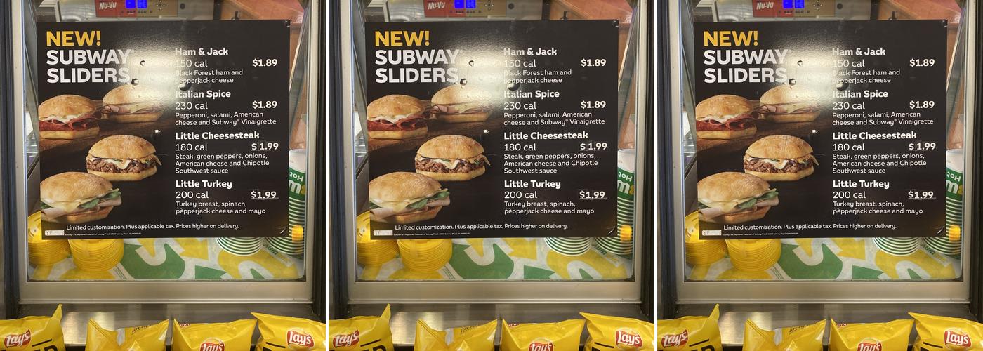 Subway Menu