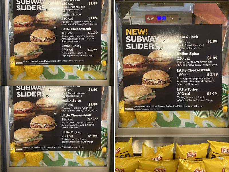 Subway Menu