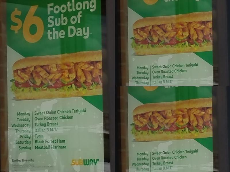 Subway Menu