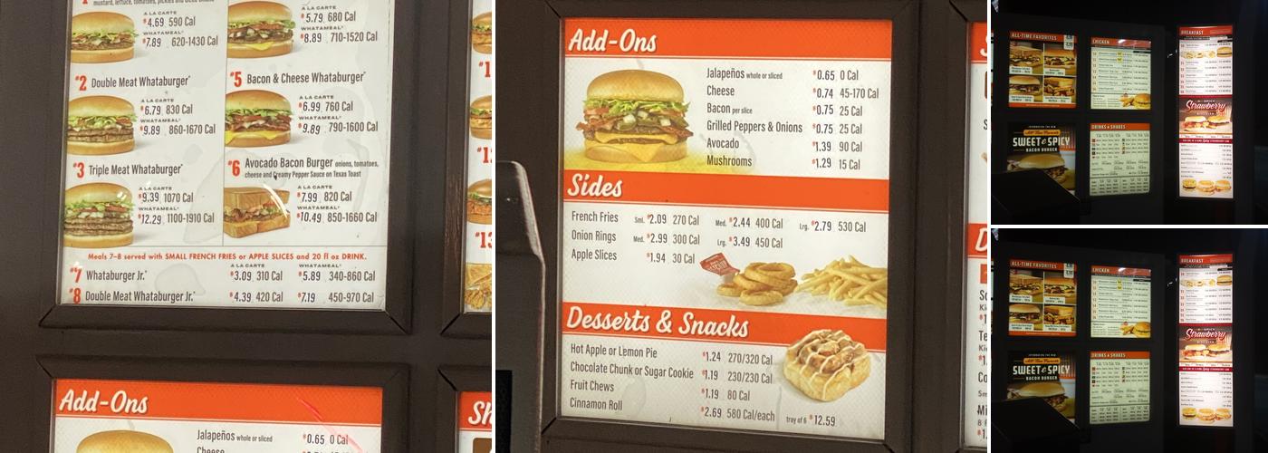 Whataburger Menu