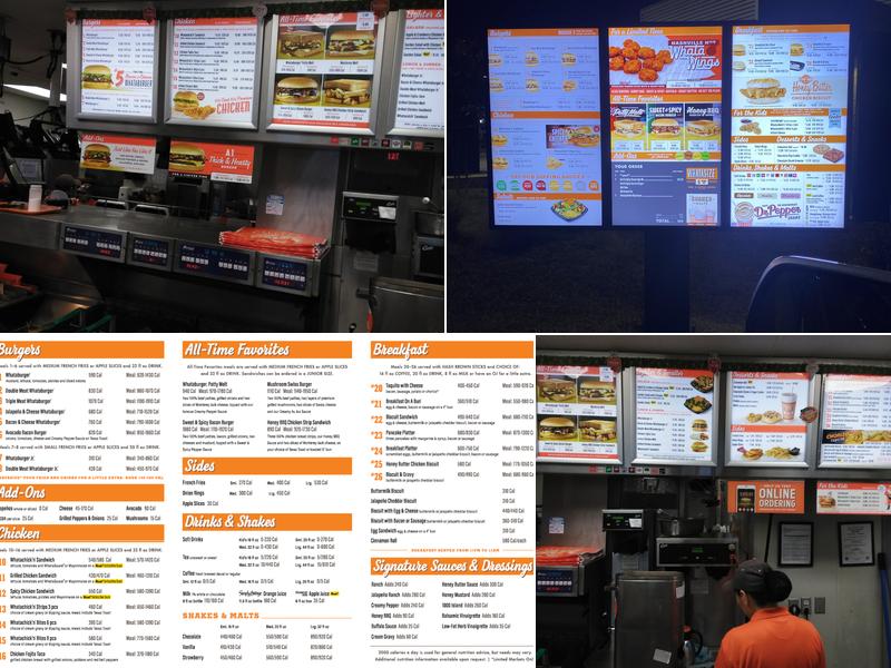 Whataburger Menu