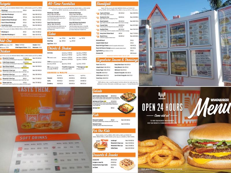 Whataburger Menu