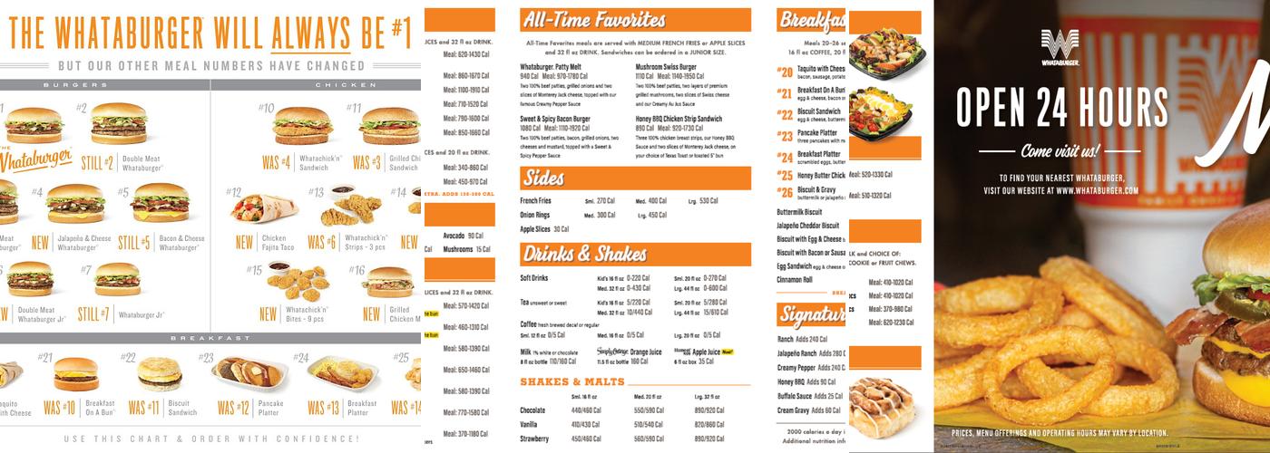 Whataburger Menu