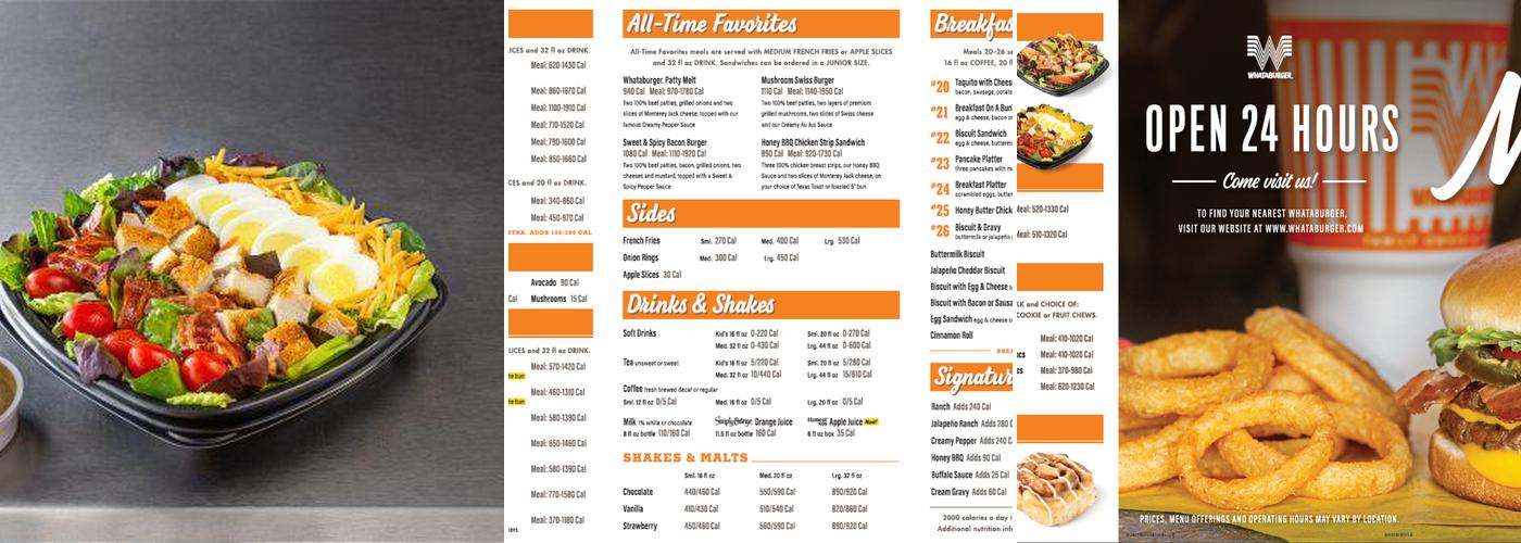 Whataburger Menu