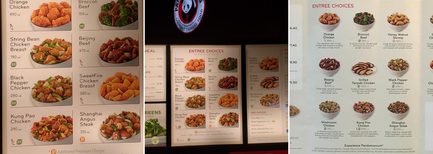 Panda Express Menu
