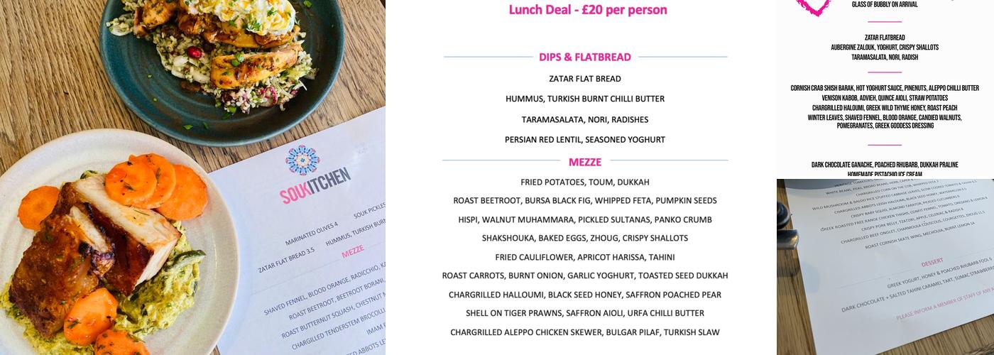 Souk Kitchen Menu
