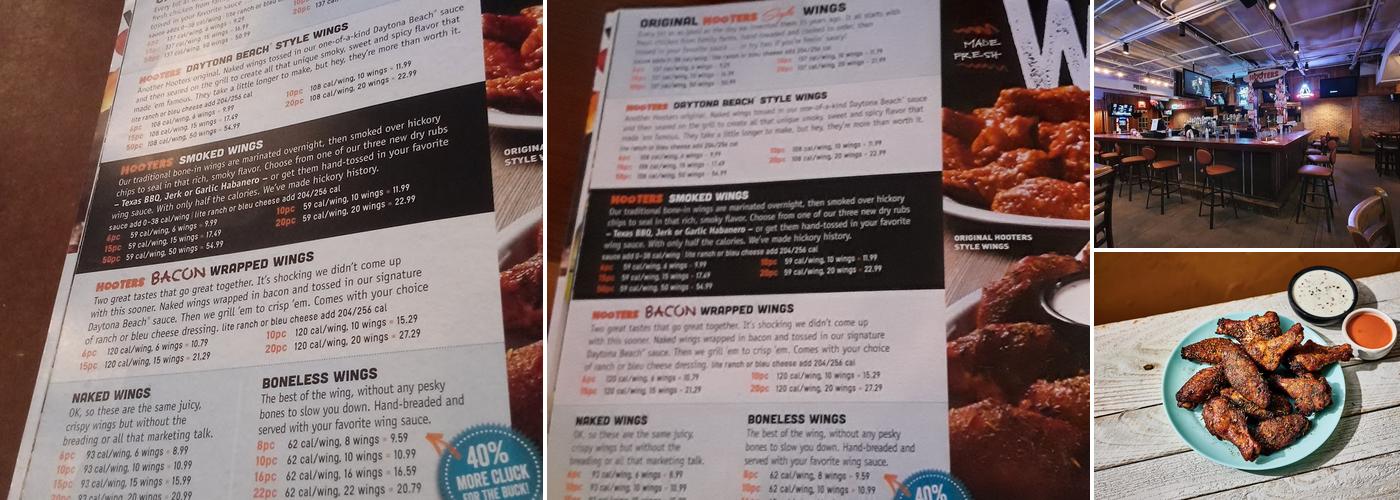 Hooters Menu
