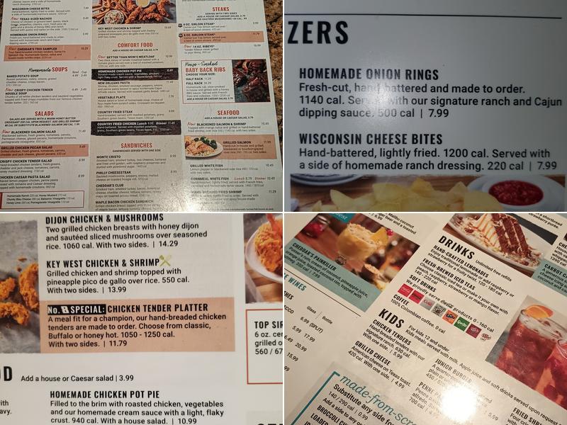 Cheddar's Scratch Kitchen Menu