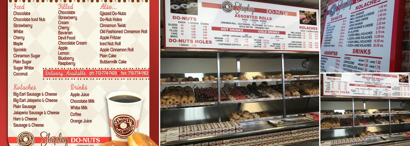 Shipley Do-Nuts Menu