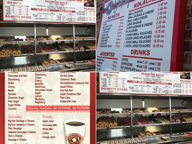 Shipley Do-Nuts Menu