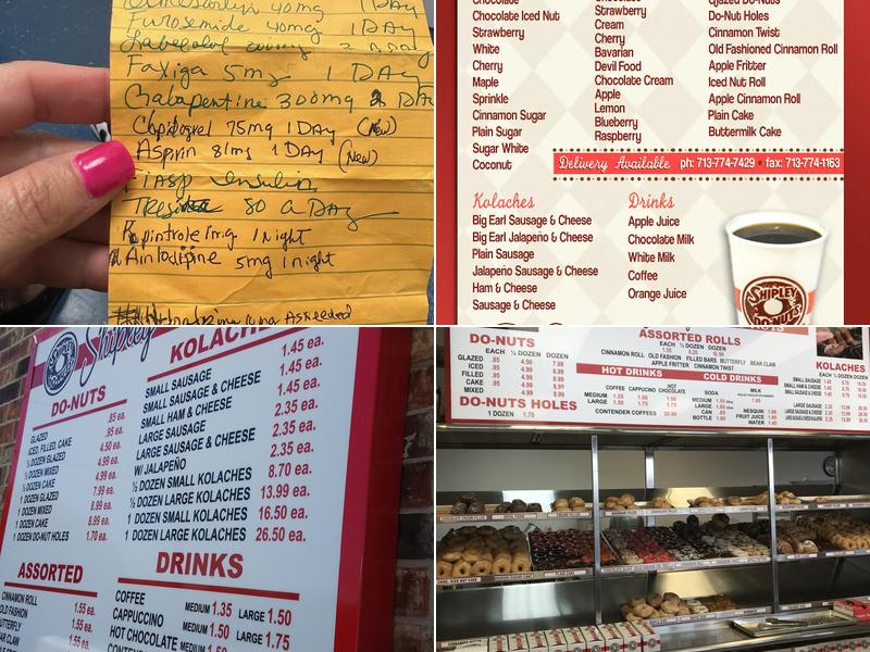Shipley Do-Nuts Menu