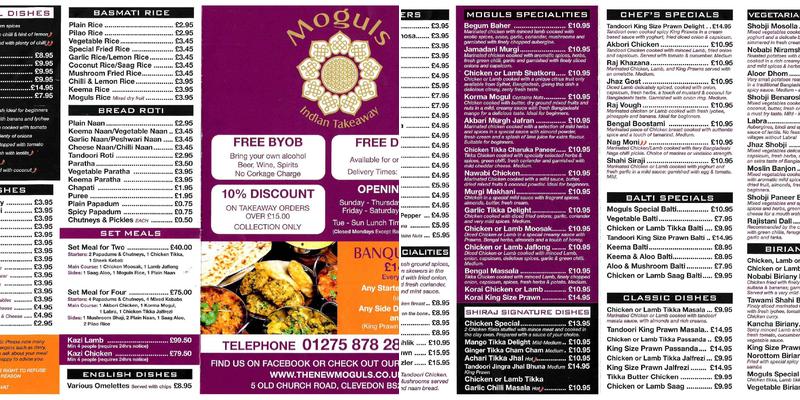 Moguls Menu