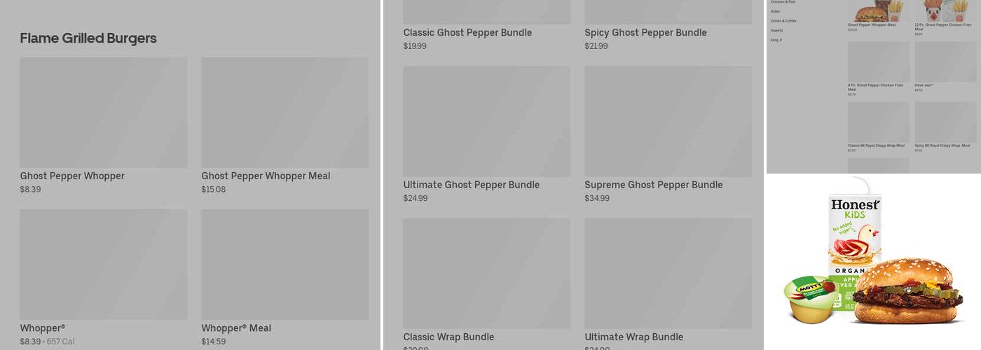 Burger King Menu