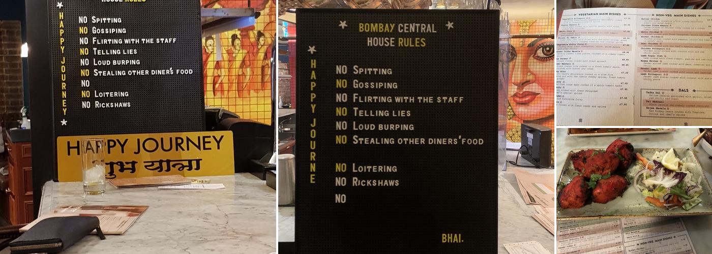 Bombay Central Menu
